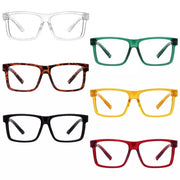 eyekeeper.com 6 Pack 30% Blue Light Blocking Oversized Metalless Screwless Glasses R2508-B15 Eyeglasses White Smoke 6 Pairs Mix / without magnification
