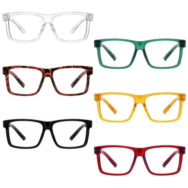 eyekeeper.com 6 Pack 30% Blue Light Blocking Oversized Metalless Screwless Glasses R2508-B15 Eyeglasses White Smoke 6 Pairs Mix / without magnification