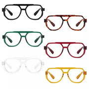 eyekeeper.com 6 Pack 30% Blue Light Blocking Pilot Metalless Screwless Glasses NR2309-B15 Eyeglasses White Smoke 6 Pairs Mix / without magnification
