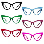 eyekeeper.com 6 Pack 30% Blue Light Blocking Glasses Cat-eye Metalless Screwless Eyewear R2318-B15 Eyeglasses White Smoke 6 Pairs Mix / without magnification