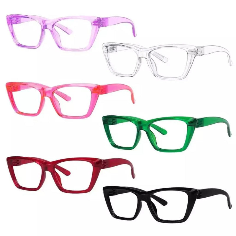 eyekeeper.com 6 Pack Cat-eye Reading Glasses Screwless Metalless Readers R2514 Eyeglasses White Smoke 6 Pairs Mix / +0.50,6 Pairs Mix / +0.75,6 Pairs Mix / +1.00,6 Pairs Mix / +1.25,6 Pairs Mix / +1.50,6 Pairs Mix / +1.75,6 Pairs Mix / +2.00,6 Pairs Mix / +2.25,6 Pairs Mix / +2.50,6 Pairs Mix / +2.75,6 Pairs Mix / +3.00,6 Pairs Mix / +3.25,6 Pairs Mix / +