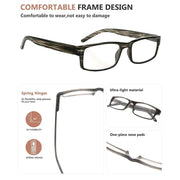 eyekeeper.com 6 Pack Fashionable Rectangle Striped Reading Glasses R026 Eyeglasses White Smoke 6 Pairs Mix / +0.50,6 Pairs Mix / +0.75,6 Pairs Mix / +1.00,6 Pairs Mix / +1.25,6 Pairs Mix / +1.50,6 Pairs Mix / +1.75,6 Pairs Mix / +2.00,6 Pairs Mix / +2.25,6 Pairs Mix / +2.50,6 Pairs Mix / +2.75,6 Pairs Mix / +3.00,6 Pairs Mix / +3.50,6 Pairs Mix / +