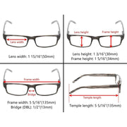 eyekeeper.com 6 Pack Fashionable Rectangle Striped Reading Glasses R026 Eyeglasses White Smoke 6 Pairs Mix / +0.50,6 Pairs Mix / +0.75,6 Pairs Mix / +1.00,6 Pairs Mix / +1.25,6 Pairs Mix / +1.50,6 Pairs Mix / +1.75,6 Pairs Mix / +2.00,6 Pairs Mix / +2.25,6 Pairs Mix / +2.50,6 Pairs Mix / +2.75,6 Pairs Mix / +3.00,6 Pairs Mix / +3.50,6 Pairs Mix / +