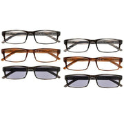 eyekeeper.com 6 Pack Fashionable Rectangle Striped Reading Glasses R026 Eyeglasses White Smoke 6 Pairs Mix / +0.50,6 Pairs Mix / +0.75,6 Pairs Mix / +1.00,6 Pairs Mix / +1.25,6 Pairs Mix / +1.50,6 Pairs Mix / +1.75,6 Pairs Mix / +2.00,6 Pairs Mix / +2.25,6 Pairs Mix / +2.50,6 Pairs Mix / +2.75,6 Pairs Mix / +3.00,6 Pairs Mix / +3.50,6 Pairs Mix / +