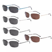 eyekeeper.com 6 Pack Lightweight Rimless Bifocal Reading Sunglasses SGWK2 Sunglasses White Smoke 6 Pairs Mix / +1.00,6 Pairs Mix / +1.50,6 Pairs Mix / +1.75,6 Pairs Mix / +2.00,6 Pairs Mix / +2.25,6 Pairs Mix / +2.50,6 Pairs Mix / +3.00,6 Pairs Mix / +3.50