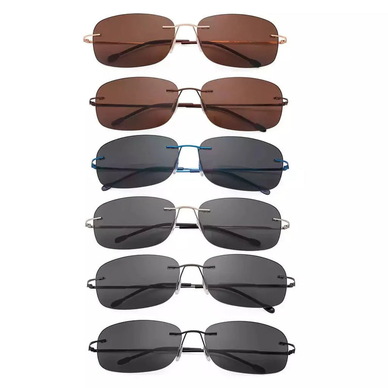eyekeeper.com 6 Pack Lightweight Rimless Bifocal Reading Sunglasses SGWK2 Sunglasses White Smoke 6 Pairs Mix / +1.00,6 Pairs Mix / +1.50,6 Pairs Mix / +1.75,6 Pairs Mix / +2.00,6 Pairs Mix / +2.25,6 Pairs Mix / +2.50,6 Pairs Mix / +3.00,6 Pairs Mix / +3.50