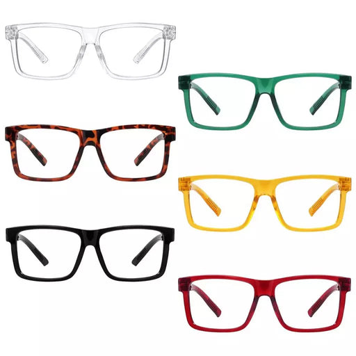 eyekeeper.com 6 Pack Oversized Metalless Screwless Reading Glasses R2508 Eyeglasses White Smoke 6 Pairs Mix / +0.50,6 Pairs Mix / +0.75,6 Pairs Mix / +1.00,6 Pairs Mix / +1.25,6 Pairs Mix / +1.50,6 Pairs Mix / +1.75,6 Pairs Mix / +2.00,6 Pairs Mix / +2.25,6 Pairs Mix / +2.50,6 Pairs Mix / +2.75,6 Pairs Mix / +3.00,6 Pairs Mix / +3.25,6 Pairs Mix / +