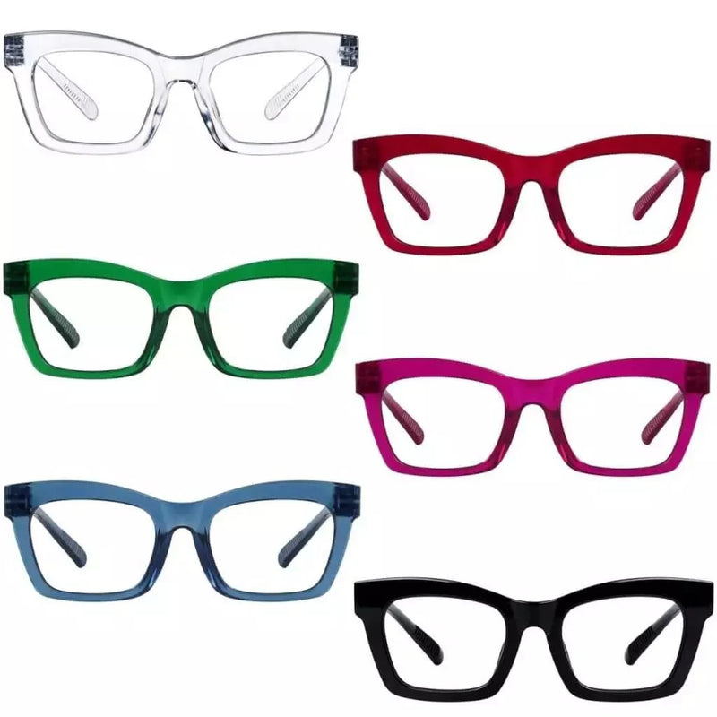 eyekeeper.com 6 Pack Metalless Screwless Thick Frame Reading Glasses R2308 Eyeglasses Dark Slate Gray 6 Pairs Mix / +0.50,6 Pairs Mix / +0.75,6 Pairs Mix / +1.00,6 Pairs Mix / +1.25,6 Pairs Mix / +1.50,6 Pairs Mix / +1.75,6 Pairs Mix / +2.00,6 Pairs Mix / +2.25,6 Pairs Mix / +2.50,6 Pairs Mix / +2.75,6 Pairs Mix / +3.00,6 Pairs Mix / +3.25,6 Pairs Mix / +