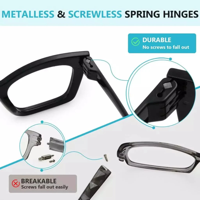 eyekeeper.com 6 Pack Metalless Screwless Thick Frame Reading Glasses R2308 Eyeglasses Dark Slate Gray 6 Pairs Mix / +0.50,6 Pairs Mix / +0.75,6 Pairs Mix / +1.00,6 Pairs Mix / +1.25,6 Pairs Mix / +1.50,6 Pairs Mix / +1.75,6 Pairs Mix / +2.00,6 Pairs Mix / +2.25,6 Pairs Mix / +2.50,6 Pairs Mix / +2.75,6 Pairs Mix / +3.00,6 Pairs Mix / +3.25,6 Pairs Mix / +