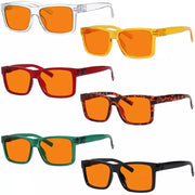 eyekeeper.com 6 Pack Oversize 100% Blue Light Blocking Nighttime Glasses Metalless R2508-B98 Eyeglasses White Smoke 6 Pairs Mix / without magnification