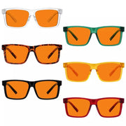 eyekeeper.com 6 Pack Oversize 100% Blue Light Blocking Nighttime Glasses Metalless R2508-B98 Eyeglasses White Smoke 6 Pairs Mix / without magnification