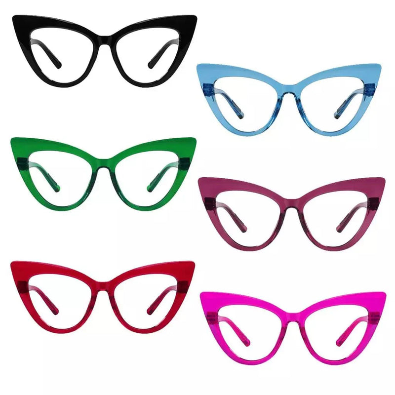 eyekeeper.com 6 Pack Oversized Metalless Screwless Cat-eye Reading Glasses NR2318 Eyeglasses White Smoke 6 Pairs Mix / +0.50,6 Pairs Mix / +0.75,6 Pairs Mix / +1.00,6 Pairs Mix / +1.25,6 Pairs Mix / +1.50,6 Pairs Mix / +1.75,6 Pairs Mix / +2.00,6 Pairs Mix / +2.25,6 Pairs Mix / +2.50,6 Pairs Mix / +2.75,6 Pairs Mix / +3.00,6 Pairs Mix / +3.25,6 Pairs Mix / +