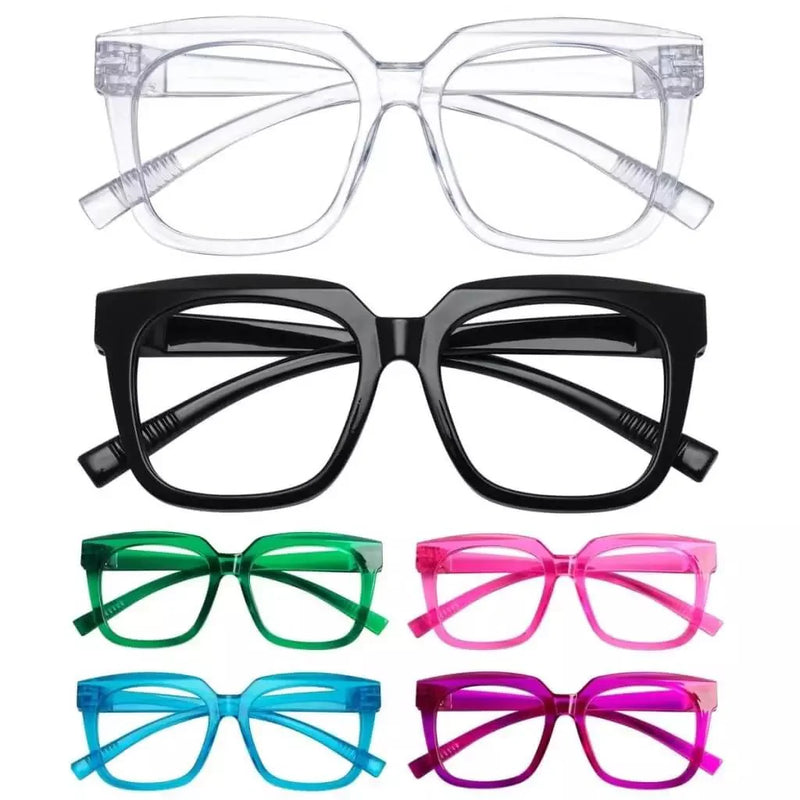 eyekeeper.com 6 Pack Oversized Metalless Screwless Reading Glasses R2144 Eyeglasses White Smoke 6 Pairs Mix / +0.50,6 Pairs Mix / +0.75,6 Pairs Mix / +1.00,6 Pairs Mix / +1.25,6 Pairs Mix / +1.50,6 Pairs Mix / +1.75,6 Pairs Mix / +2.00,6 Pairs Mix / +2.25,6 Pairs Mix / +2.50,6 Pairs Mix / +2.75,6 Pairs Mix / +3.00,6 Pairs Mix / +3.25,6 Pairs Mix / +