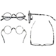 eyekeeper.com 6 Pack Round Professor Reading Glasses R077B Eyeglasses White Smoke 6 Pairs Mix / without magnification,6 Pairs Mix / +0.50,6 Pairs Mix / +0.75,6 Pairs Mix / +1.00,6 Pairs Mix / +1.25,6 Pairs Mix / +1.50,6 Pairs Mix / +1.75,6 Pairs Mix / +2.00,6 Pairs Mix / +2.25,6 Pairs Mix / +2.50,6 Pairs Mix / +2.75,6 Pairs Mix / +3.00