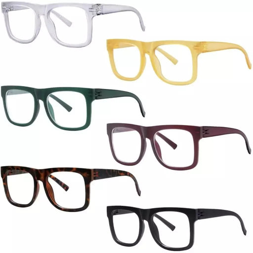 eyekeeper.com 6 Pack Screwless Metalless Oversized Reading Glasses R2316 Eyeglasses White Smoke 6 Pairs Mix / +0.50,6 Pairs Mix / +0.75,6 Pairs Mix / +1.00,6 Pairs Mix / +1.25,6 Pairs Mix / +1.50,6 Pairs Mix / +1.75,6 Pairs Mix / +2.00,6 Pairs Mix / +2.25,6 Pairs Mix / +2.50,6 Pairs Mix / +2.75,6 Pairs Mix / +3.00,6 Pairs Mix / +3.25,6 Pairs Mix / +