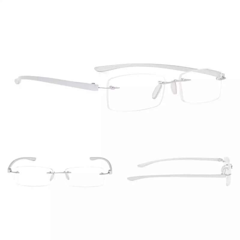 eyekeeper.com 6 Pack Small Classic Rectangle Reading Glasses Rimless Readers R14001 Eyeglasses White Smoke 6 Pairs Mix / +0.50,6 Pairs Mix / +0.75,6 Pairs Mix / +1.00,6 Pairs Mix / +1.25,6 Pairs Mix / +1.50,6 Pairs Mix / +1.75,6 Pairs Mix / +2.00,6 Pairs Mix / +2.25,6 Pairs Mix / +2.50,6 Pairs Mix / +2.75,6 Pairs Mix / +3.00,6 Pairs Mix / +3.50,6 Pairs Mix / +