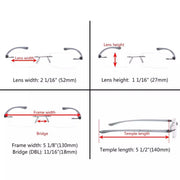 eyekeeper.com 6 Pack Small Classic Rectangle Reading Glasses Rimless Readers R14001 Eyeglasses White Smoke 6 Pairs Mix / +0.50,6 Pairs Mix / +0.75,6 Pairs Mix / +1.00,6 Pairs Mix / +1.25,6 Pairs Mix / +1.50,6 Pairs Mix / +1.75,6 Pairs Mix / +2.00,6 Pairs Mix / +2.25,6 Pairs Mix / +2.50,6 Pairs Mix / +2.75,6 Pairs Mix / +3.00,6 Pairs Mix / +3.50,6 Pairs Mix / +