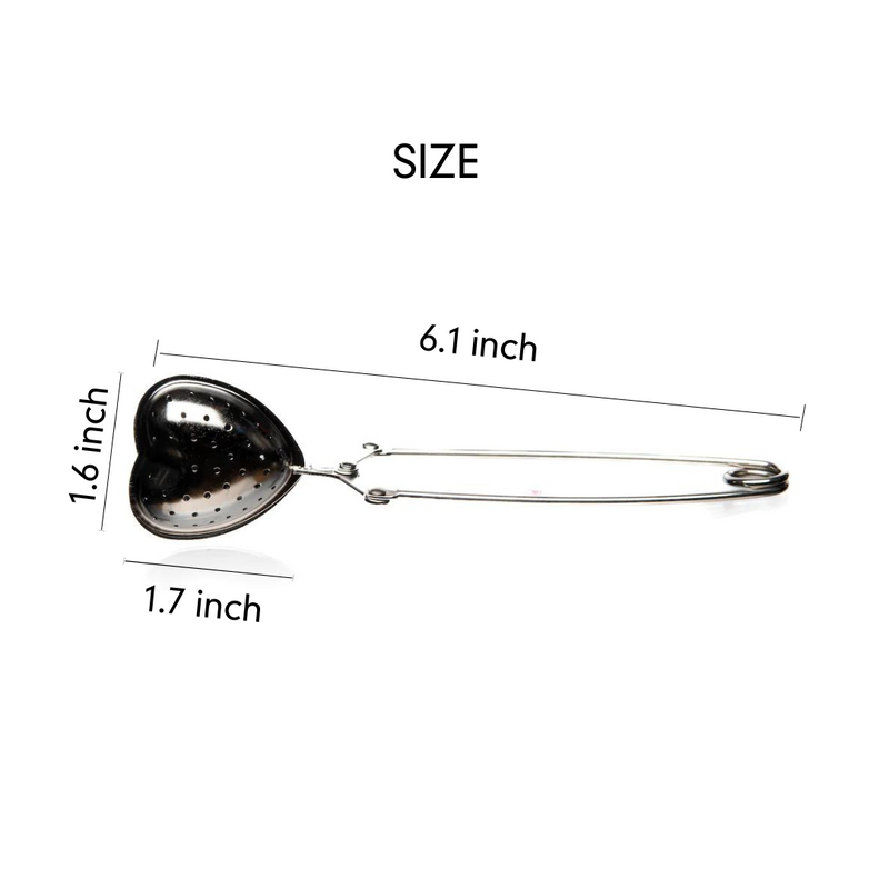 Paavani Ayurveda Heart Tea Infuser | Stainless Steel Strainer for Loose-Leaf Tea Rituals simple White Smoke