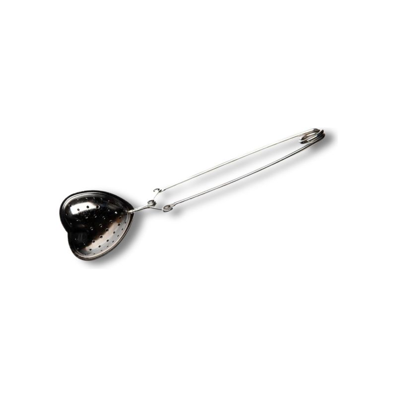 Paavani Ayurveda Heart Tea Infuser | Stainless Steel Strainer for Loose-Leaf Tea Rituals simple Black