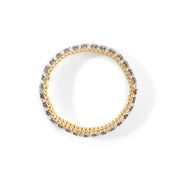 Bids.com 10K Yellow Gold 10-1/3 Cttw Alternating Coco Color and White Diamond 5 Row Tennis Bracelet (Brown/H-I Color, SI1-SI2 Clarity) - Size 7.25 Bracelets White Smoke Yellow.Gold / 7.25