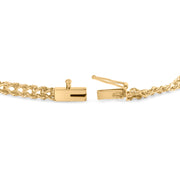 Bids.com 10K Yellow Gold 1/4 Cttw Round-Cut Diamond Basket Weave Rope Chain Style 7" Bracelet (H-I Color, I1-I2 Clarity) Bracelets White Smoke Yellow.Gold / 7