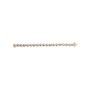 Bids.com 14K Yellow Gold 8.00 Cttw Champagne Diamond Floral Cluster Halo Link Bracelet (H-I Color, I1-I2 Clarity) Bracelets White Smoke Yellow.Gold / 7