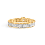 Bids.com 10K Yellow Gold 5.00 Cttw Round-Cut Diamond Link 7" Bracelet (J-K Color, I1-I2 Clarity) Bracelets White Smoke Yellow.Gold / 7