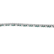 Bids.com 14K White Gold 4 5/8 Cttw Alternating White and Blue Diamond Martini Set Tennis Bracelet (H-I Color, I1-I2 Clarity) - 7" Inches Bracelets White Smoke White.Gold / 7
