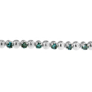 Bids.com 14K White Gold Round-Cut Blue Diamonds Bracelet (3.00 cttw, Blue Color, Clarity) Bracelets White Smoke White.Gold / 7