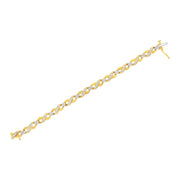 Bids.com 10K Yellow Gold Round-Cut Diamond Infinite Love Bracelet (1.00 cttw, I-J Color, I2-I3 Clarity) Bracelets White Smoke Yellow.Gold / 7