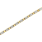 Bids.com 14K Yellow Gold 2 1/2 Cttw Princess-Cut Diamond Link Tennis Bracelet (H-I Color, SI2-I1 Clarity) - 7.25" Bracelets White Smoke Yellow.Gold / 7.25