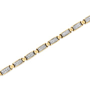 Bids.com 14K Yellow Gold 2 1/2 Cttw Princess-Cut Diamond Link Tennis Bracelet (H-I Color, SI2-I1 Clarity) - 7.25" Bracelets White Smoke Yellow.Gold / 7.25