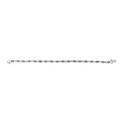 Bids.com 14k White Gold 2 1/4 Cttw Champagne Diamond Bar Link 7" Bracelet (Champagne Color, I1-I2 Clarity) Bracelets White Smoke White.Gold / 7