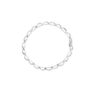 Bids.com 14K White Gold 1.0 Cttw Invisible Set Princess Diamond Alternating Link Tennis Bracelet (I-J Color, I1-I2 Clarity) - 7.25" Bracelets White Smoke White.Gold / 7.25