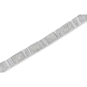 Bids.com 14K White Gold 7.0 Cttw Princess Cut Diamond 7" Alternating Vertical and Horizontal Rectangular Link Tennis Bracelet (H-I Color, SI2-I1 Clarity) Bracelets White Smoke White.Gold / 7