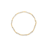 Bids.com 10k Yellow Gold 1/3 Cttw Diamond 3 Stone and X-Link Bracelet (I-J Color, I1-I2 Clarity) - 7.50" Inches Bracelets White Smoke Yellow.Gold / 7.5