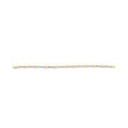 Bids.com 10k Yellow Gold 1/3 Cttw Diamond 3 Stone and X-Link Bracelet (I-J Color, I1-I2 Clarity) - 7.50" Inches Bracelets Light Gray Yellow.Gold / 7.5