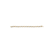 Bids.com 10K Yellow and White Gold 1/2 Cttw Channel Set Diamond Infinity Link 7" Tennis Bracelet (H-I Color, I1-I2 Clarity) Bracelets Seashell YellowWhite.Gold / 7