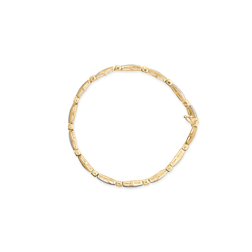 Bids.com 14K Yellow Gold 1.00 Cttw Baguette Diamond Channel Link Bracelet Bracelets White Smoke Yellow.Gold / 7