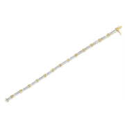 Bids.com 14K Yellow Gold 1.00 Cttw Baguette Diamond Channel Link Bracelet Bracelets White Smoke Yellow.Gold / 7