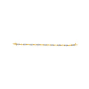 Bids.com 10K Yellow Gold 1.00 Cttw Round-Cut Diamond Spiral Link 7" Bracelet (H-I Color, I2-I3 Clarity) Bracelets White Smoke Yellow.Gold / 7