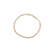 Bids.com 10k Yellow Gold 1.00 Cttw Diamond 3 Stone Link Bracelet (I-J Color, I1-I2 Clarity) -7.25" Inches Bracelets White Smoke YellowWhite.Gold / 7.25