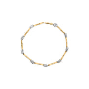Bids.com 10k Two-Tone Gold 1/3 Cttw Diamond Pave Set Heart S-Link 7.25" Bracelet (I-J Color, I2-I3 Clarity) Bracelets White Smoke YellowWhite.Gold / 7.25