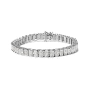 Bids.com 14K Yellow Gold 5.0 Cttw Invisible Set Princess-cut Diamond Buckle Link Tennis Bracelet (H-I Color, SI2-I1 Clarity) - Size 7.25" Bracelets White Smoke White.Gold / 7.5