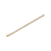 Bids.com 14K Yellow Gold 5.0 Cttw Invisible Set Princess-cut Diamond Buckle Link Tennis Bracelet (H-I Color, SI2-I1 Clarity) - Size 7.25" Bracelets White Smoke White.Gold / 7.5,Yellow.Gold / 7.25