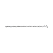 Bids.com 14K White Gold 2.00 Cttw Diamond Swirl and Pear Shape Link Bracelet (I-J Color, I2-I3 Clarity) - 7" Bracelets White Smoke White.Gold / 7