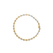 Bids.com 10K Yellow Gold Plated .925 Sterling Silver 2.0 Cttw Round Diamond Cluster "X" Shaped Link Bracelet (H-I Color, I3 Clarity) - 7" Bracelets White Smoke Yellow.Sterling Silver / 7