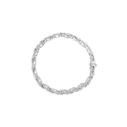 Bids.com 14K White Gold 2.00 Cttw Diamond Cluster and Spiral Link Bracelet (I-J Color, I1-I2 Clarity) - 7" Bracelets White Smoke White.Gold / 7