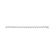 Bids.com 14K White Gold 2.00 Cttw Diamond Cluster and Spiral Link Bracelet (I-J Color, I1-I2 Clarity) - 7" Bracelets White Smoke White.Gold / 7