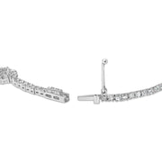Bids.com 14K White Gold 1 1/2 Cttw Diamond Heart Station Strand Bracelet (H-I Color, I1-I2 Clarity) - 7.5 Inches Bracelets White Smoke White.Gold / 7.5
